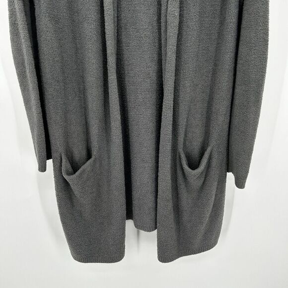 BAREFOOT DREAMS Bamboo Chic Lite Gray Long Open Cardigan Sweater Size Small - Picture 5 of 8